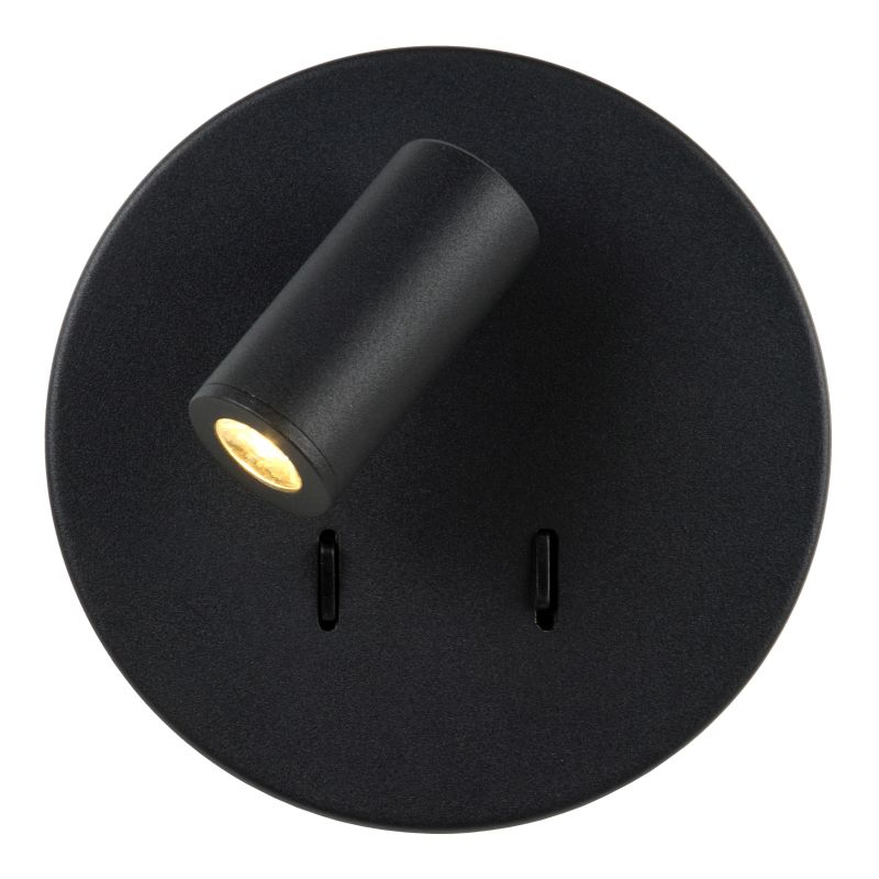 Lucide BENTJER - Nástenné svietidlo - Ø 14 cm - LED - 1x11W 3000K - Čierna